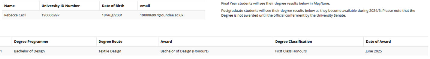 Degree Show 2025